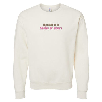 Make It Yours™ 'I'd Rather Be At' Crewneck Sweatshirt - United Monograms