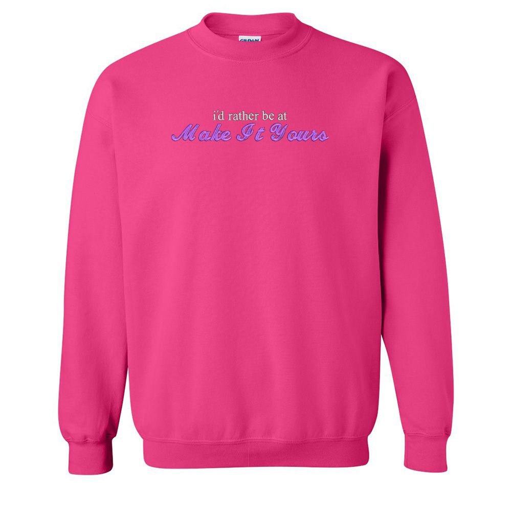 Make It Yours™ 'I'd Rather Be At' Crewneck Sweatshirt - United Monograms