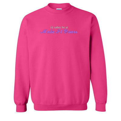 Make It Yours™ 'I'd Rather Be At' Crewneck Sweatshirt - United Monograms