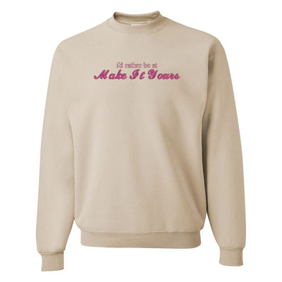 Make It Yours™ 'I'd Rather Be At' Crewneck Sweatshirt - United Monograms