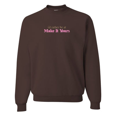 Make It Yours™ 'I'd Rather Be At' Crewneck Sweatshirt - United Monograms