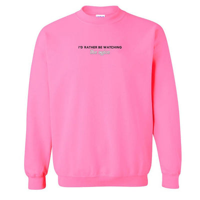 Make It Yours™ 'I'd Rather Be Watching' Crewneck Sweatshirt - United Monograms
