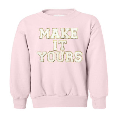 Make It Yours™ Kids Letter Patch Crewneck Sweatshirt - United Monograms