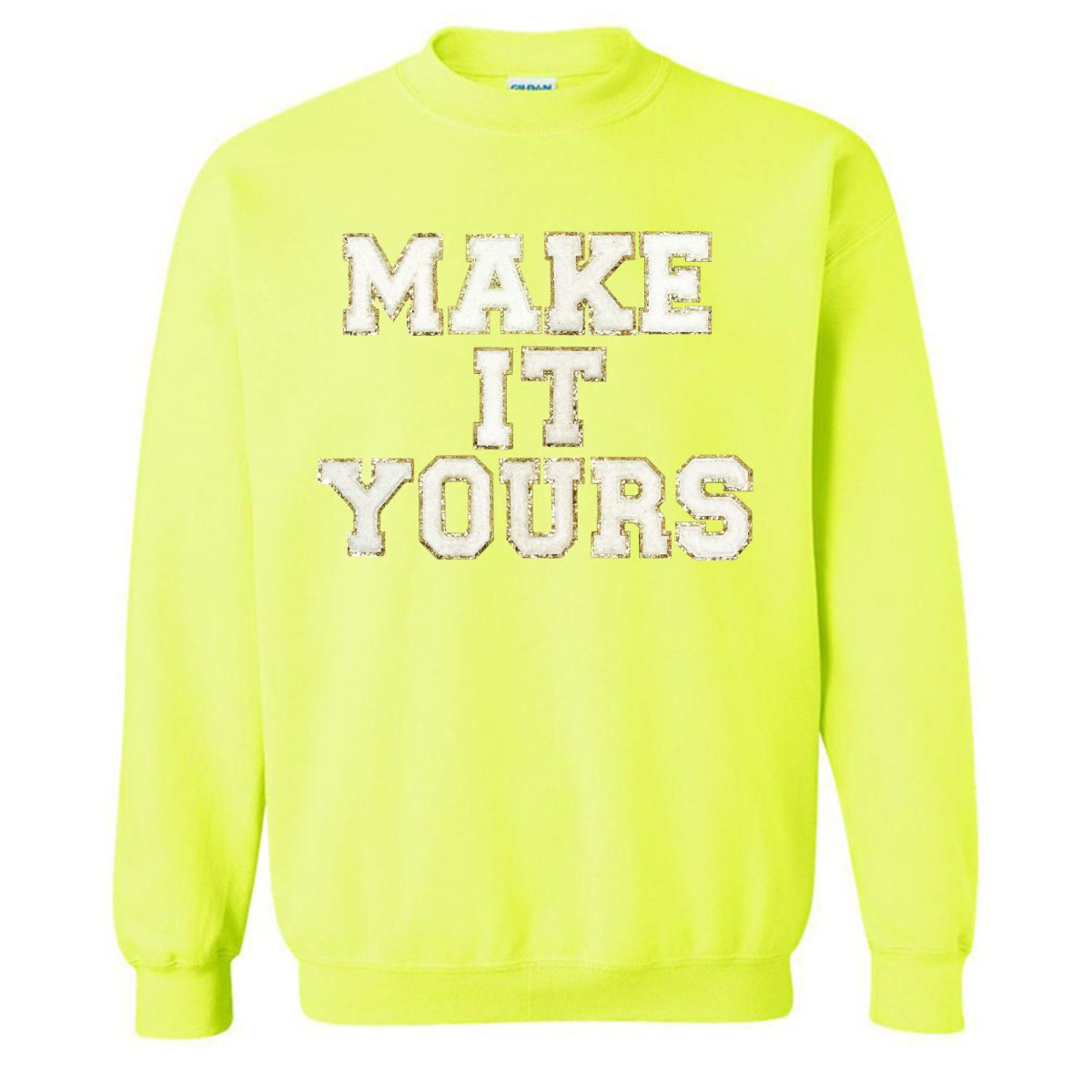 Make It Yours™ Letter Patch Crewneck Sweatshirt - United Monograms