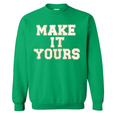 Make It Yours™ Letter Patch Crewneck Sweatshirt - United Monograms