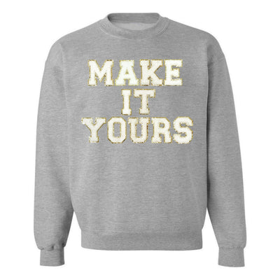 Make It Yours™ Letter Patch Gameday Crewneck Sweatshirt - United Monograms