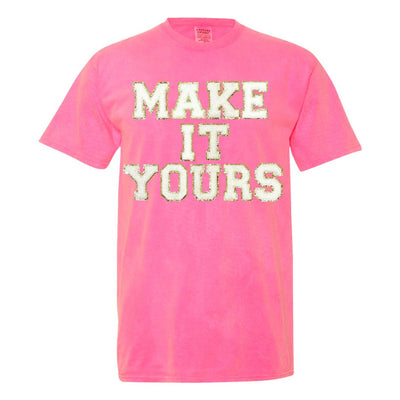 Make It Yours™ Letter Patch Neon T-Shirt - United Monograms
