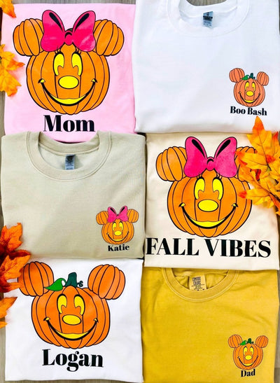 Make It Yours™ 'Mickey/Minnie Jack-O'-Lantern' T-Shirt - United Monograms