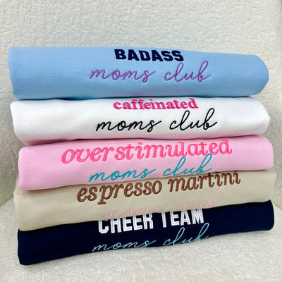 Make It Yours™ 'Moms Club' Crewneck Sweatshirt - United Monograms