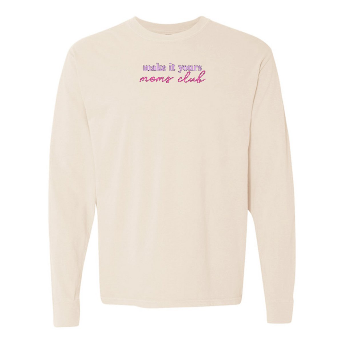 Make It Yours™ 'Moms Club' Long Sleeve T-Shirt - United Monograms