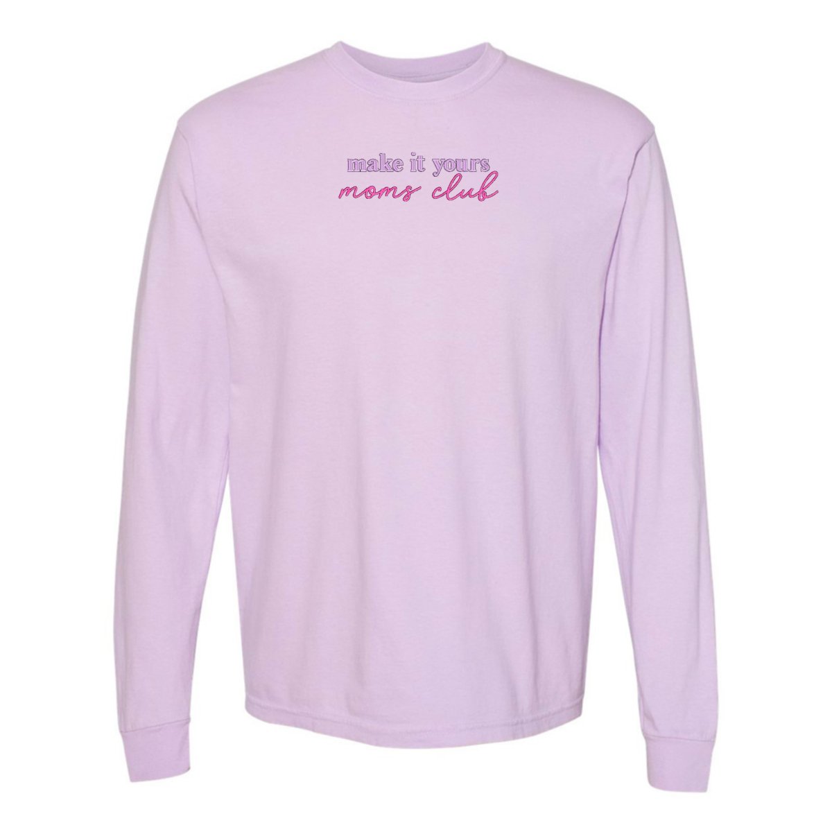 Make It Yours™ 'Moms Club' Long Sleeve T-Shirt - United Monograms