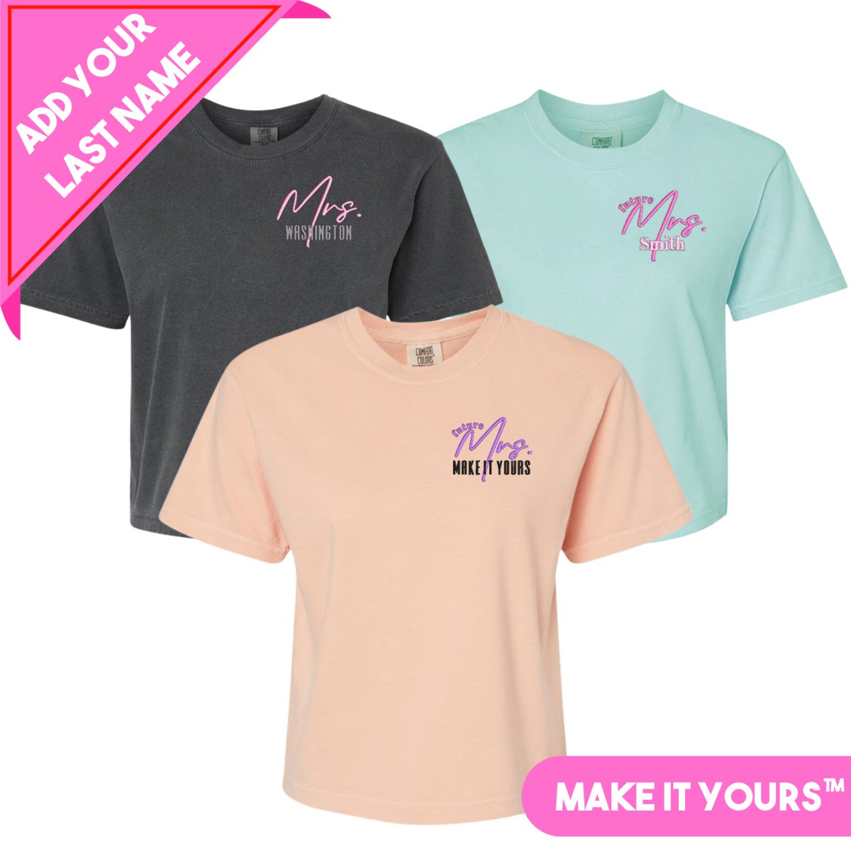 Make It Yours™ 'Mrs./Future Mrs.' Boxy T-Shirt - United Monograms
