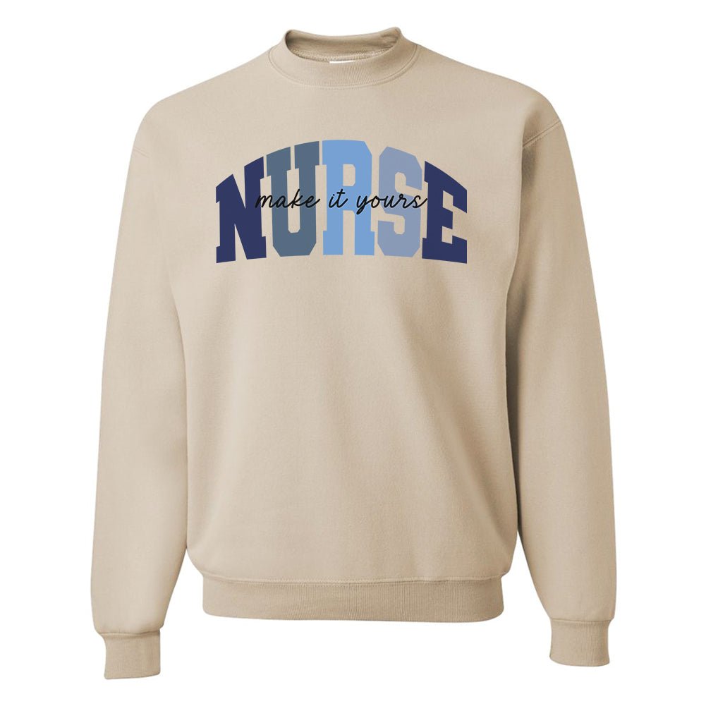 Make It Yours™ 'Nurse Block' Crewneck Sweatshirt - United Monograms