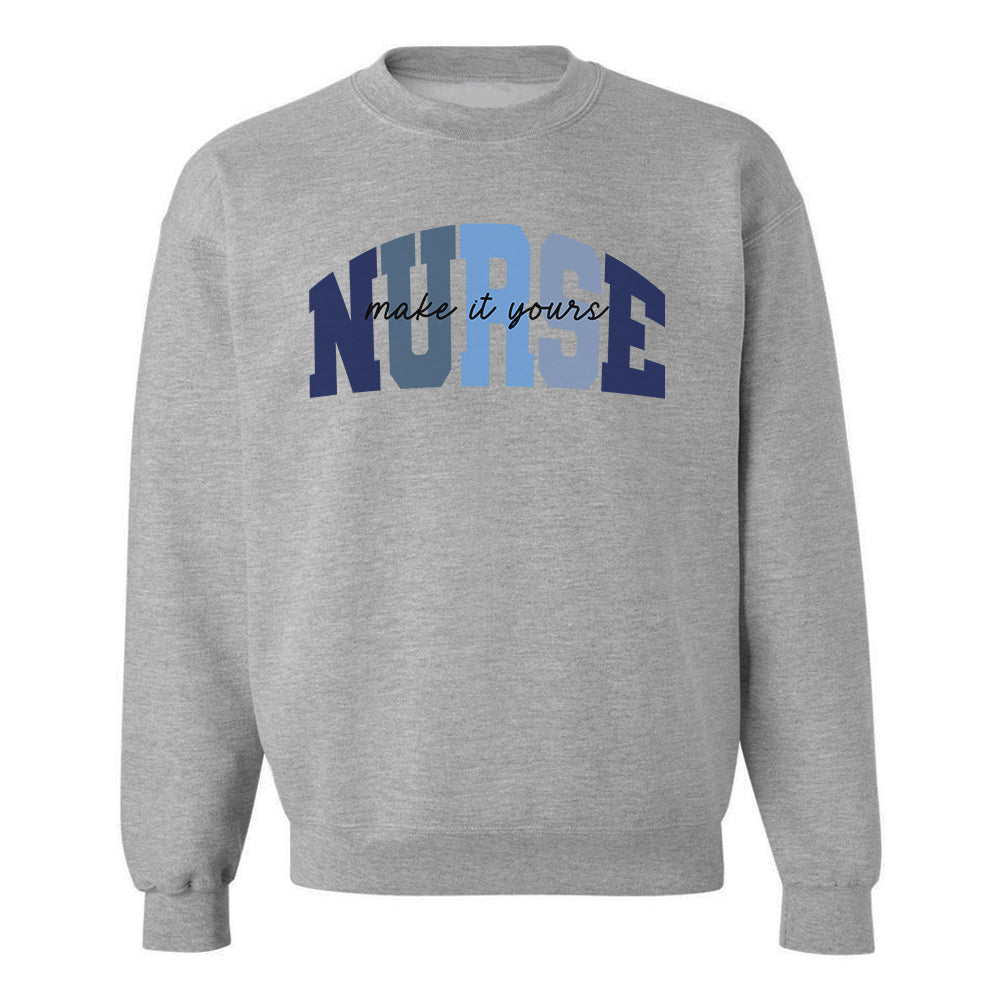 Make It Yours™ 'Nurse Block' Crewneck Sweatshirt - United Monograms