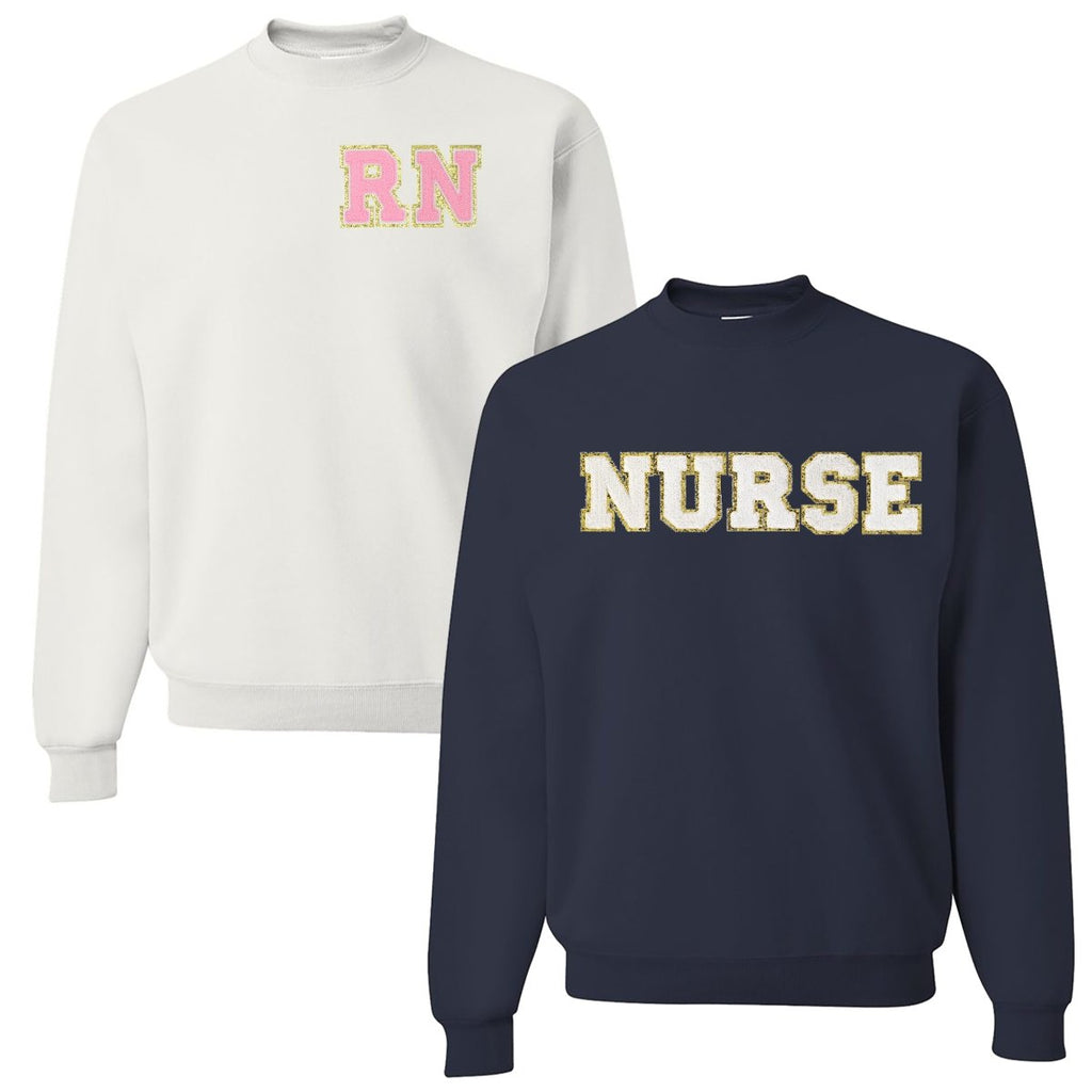 Make It Yours Nurse Letter Patch Sweatshirt