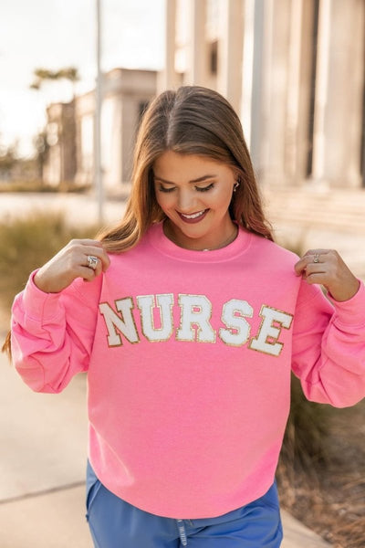 Make It Yours™ Nurse Letter Patch Sweatshirt - United Monograms
