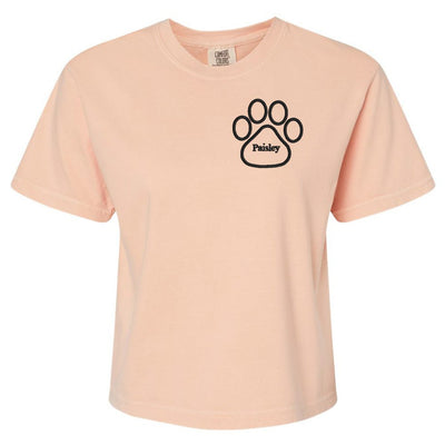 Make It Yours™ Paw Print Comfort Colors Boxy T-Shirt - United Monograms