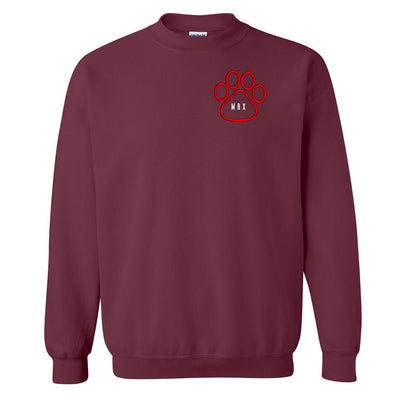 Make It Yours™ Paw Print Crewneck Sweatshirt - United Monograms