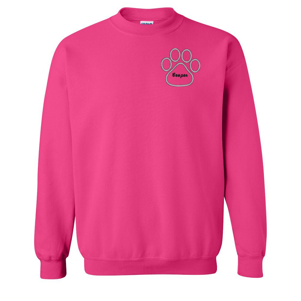 Make It Yours™ Paw Print Crewneck Sweatshirt - United Monograms