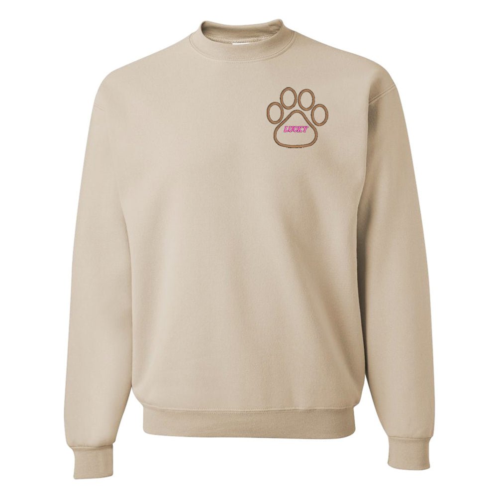 Make It Yours™ Paw Print Crewneck Sweatshirt - United Monograms