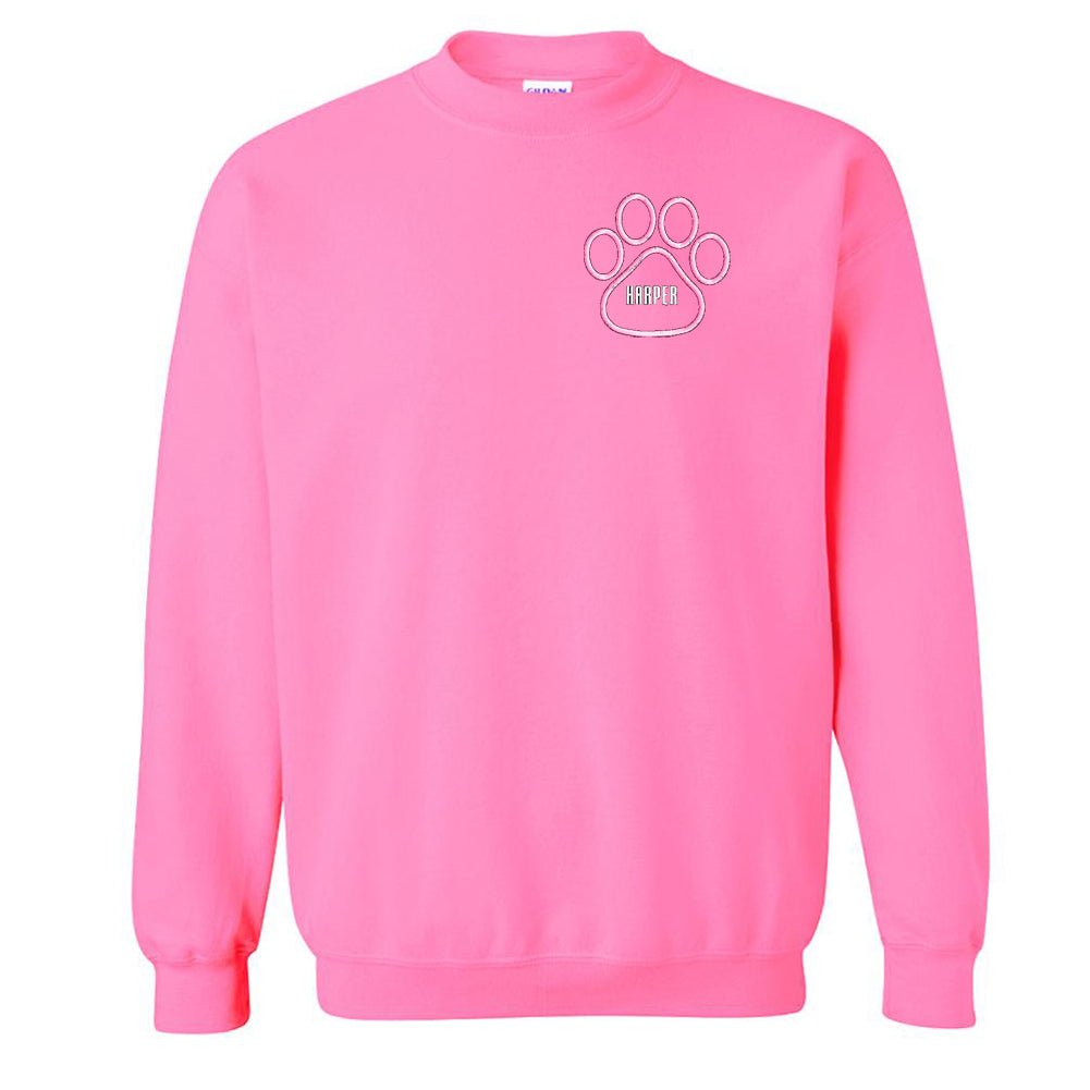 Make It Yours™ Paw Print Crewneck Sweatshirt - United Monograms