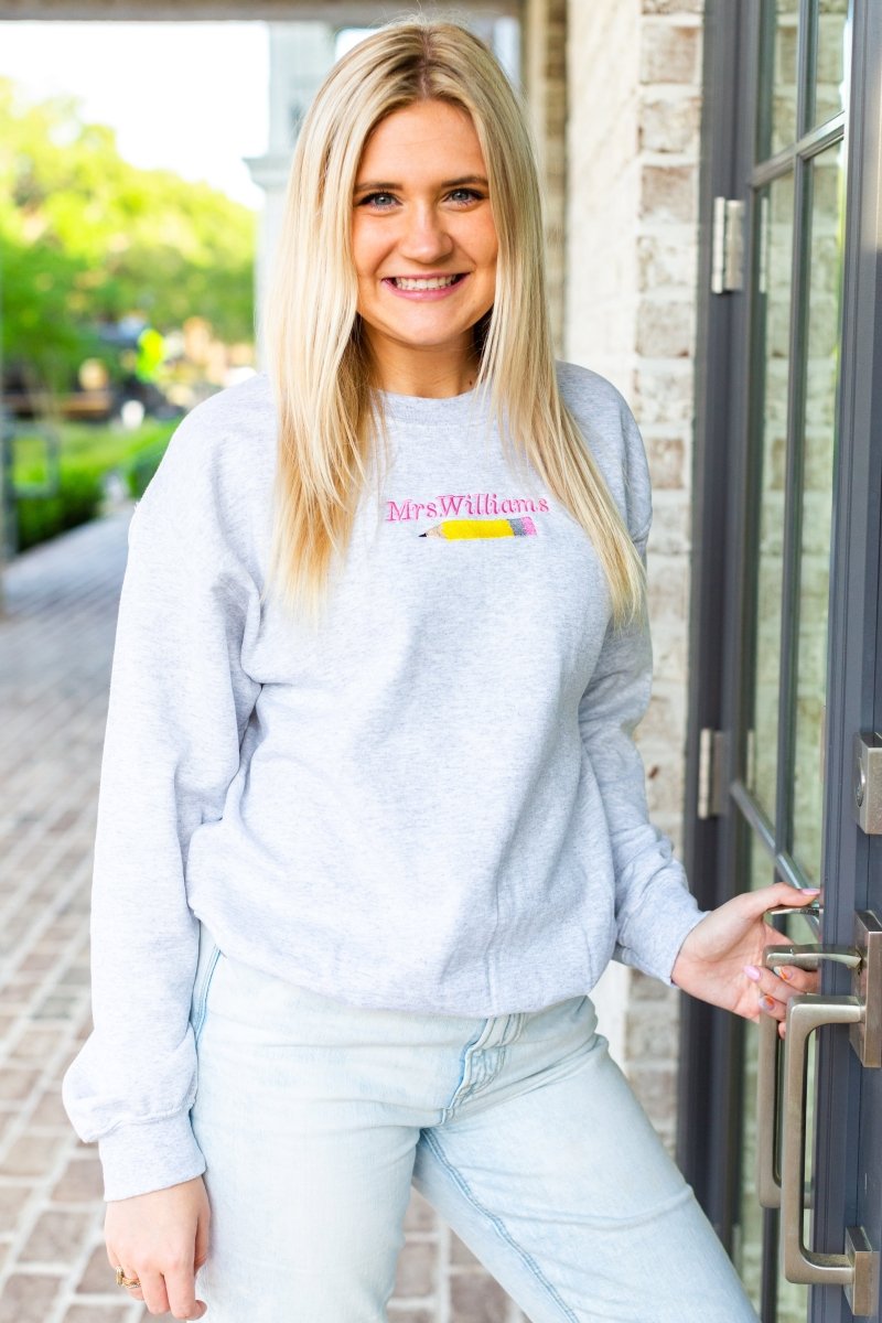 Make It Yours™ Pencil Crewneck Sweatshirt - United Monograms