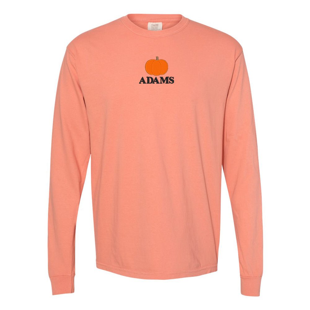 Make It Yours™ Pumpkin Comfort Colors Long Sleeve T-Shirt - United Monograms