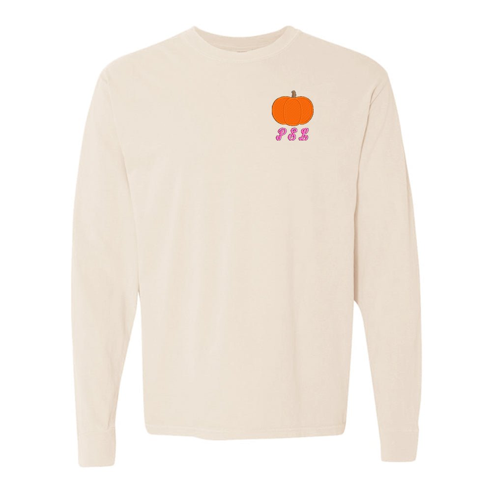 Make It Yours™ Pumpkin Comfort Colors Long Sleeve T-Shirt - United Monograms