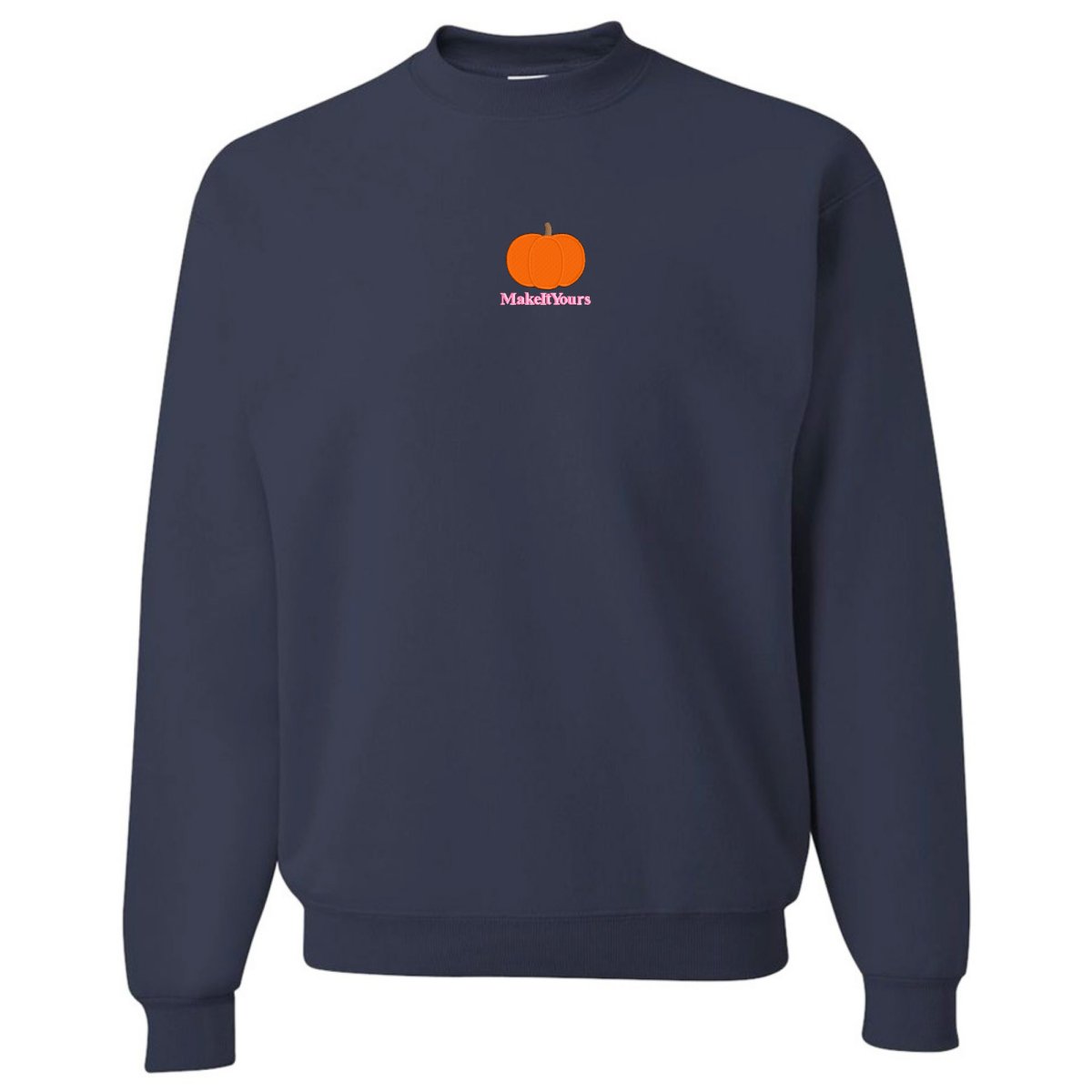 Make It Yours™ Pumpkin Crewneck Sweatshirt - United Monograms