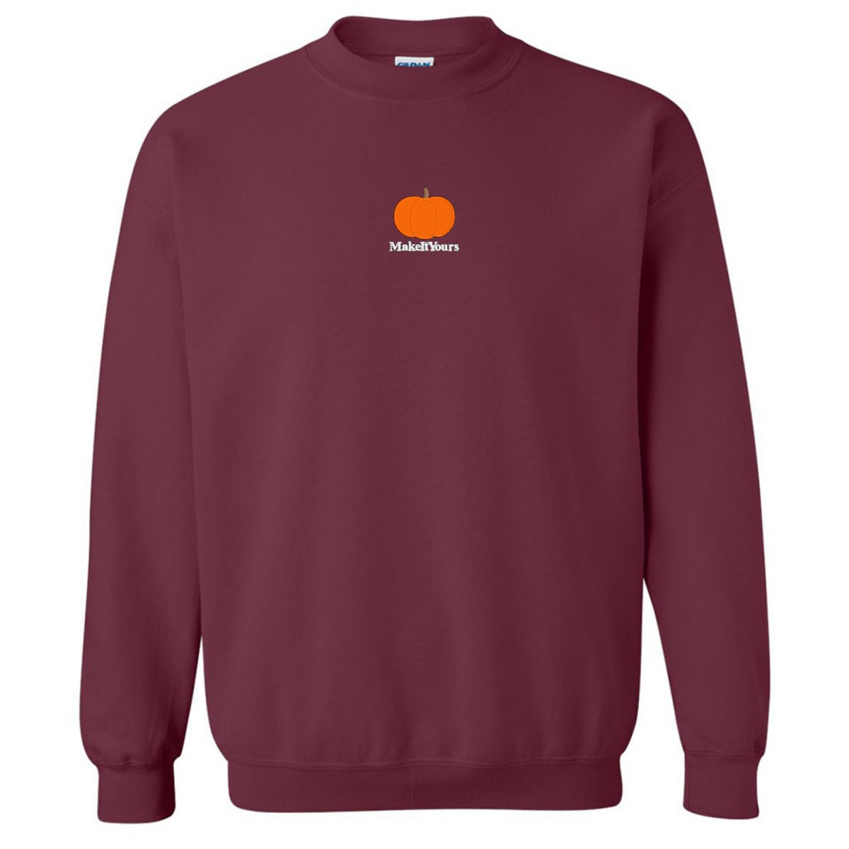 Make It Yours™ Pumpkin Crewneck Sweatshirt - United Monograms