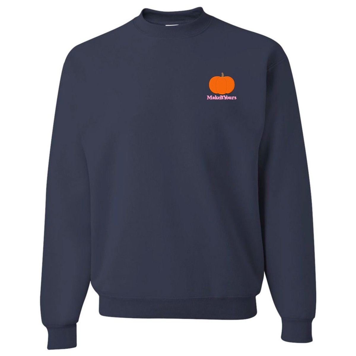 Make It Yours™ Pumpkin Crewneck Sweatshirt - United Monograms