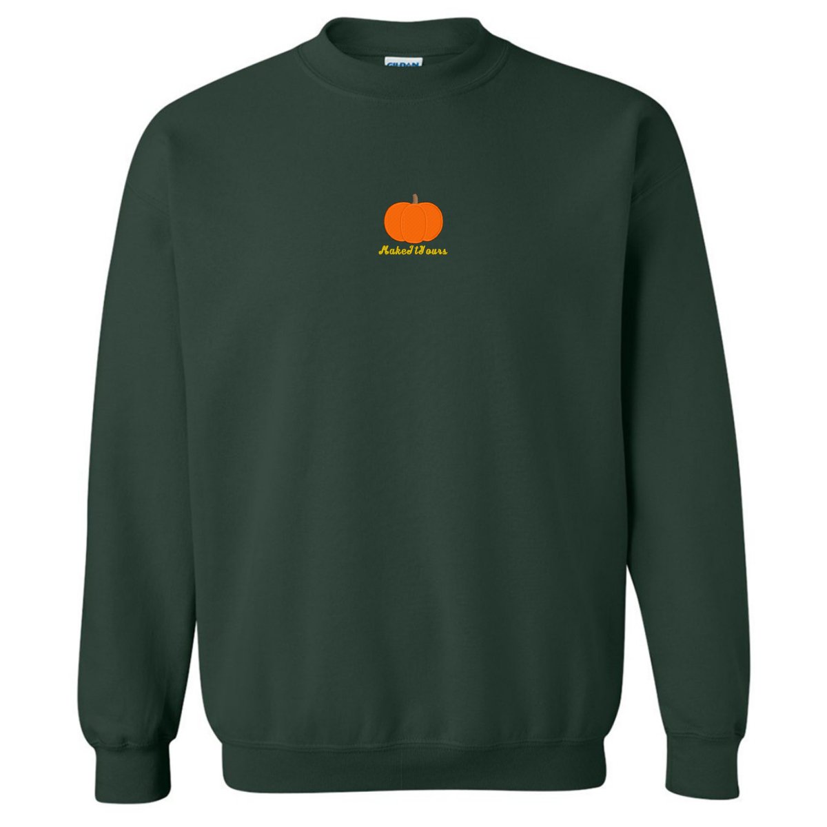 Make It Yours™ Pumpkin Crewneck Sweatshirt - United Monograms