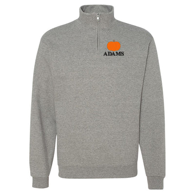 Make It Yours™ Pumpkin Quarter Zip Sweatshirt - United Monograms