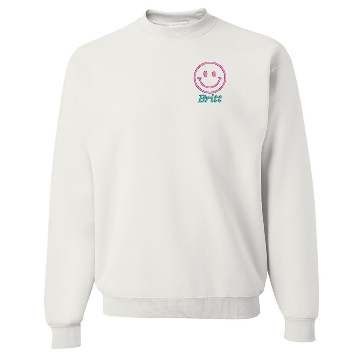 Make It Yours™ 'Smiley Face' Crewneck Sweatshirt - United Monograms