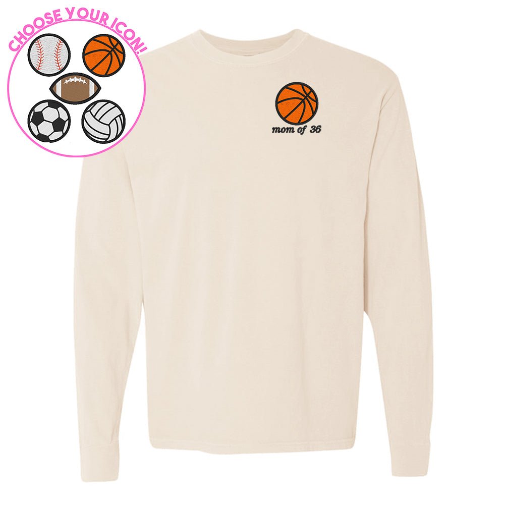Make It Yours™ Sports Icon Comfort Colors Long Sleeve T-Shirt - United Monograms