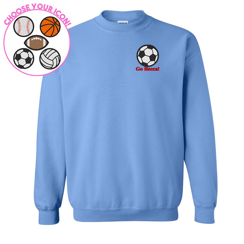 Make It Yours™ Sports Icon Crewneck Sweatshirt - United Monograms