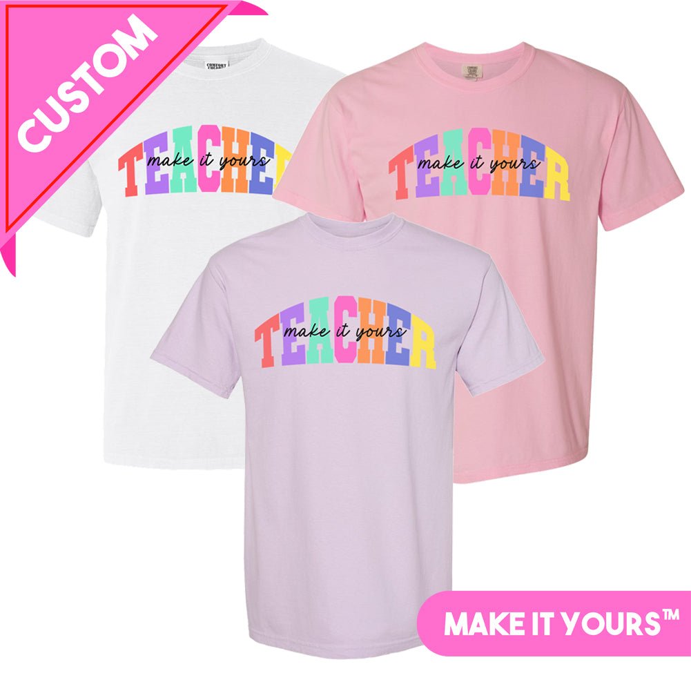 Make It Yours™ 'Teacher Block' T-Shirt - United Monograms