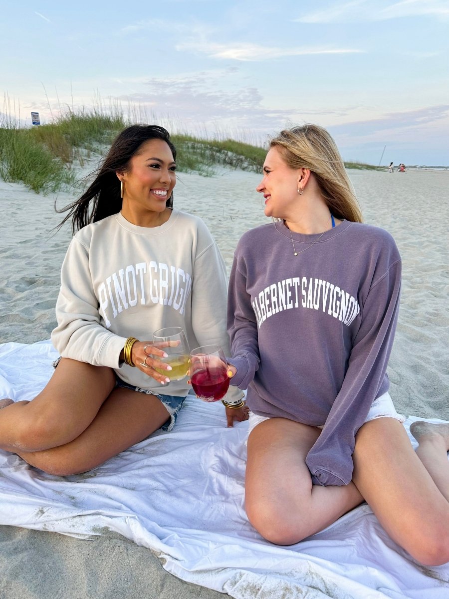 Make It Yours™ 'Wine' PUFF Cozy Crew - United Monograms