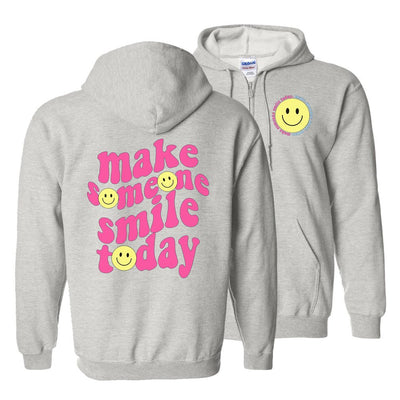 'Make Someone Smile Today' Front & Back Full Zip - United Monograms