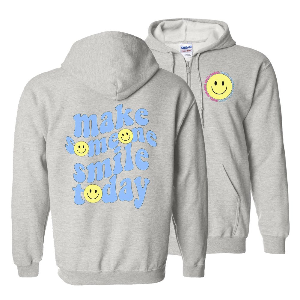 'Make Someone Smile Today' Front & Back Full Zip - United Monograms