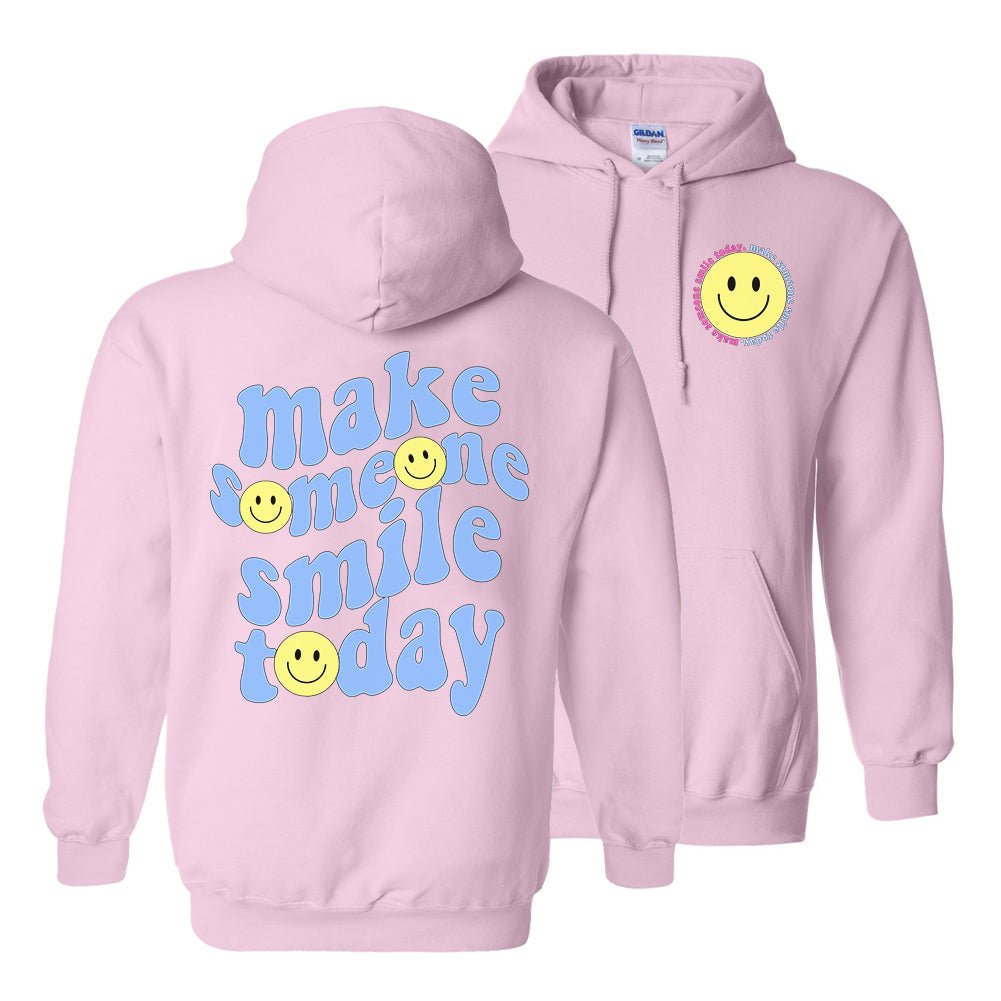 'Make Someone Smile Today' Front & Back Hoodie - United Monograms