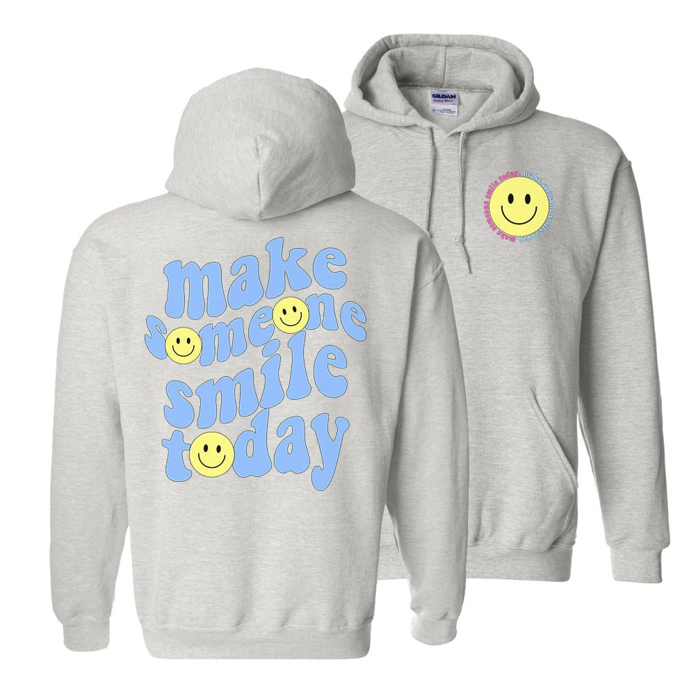 'Make Someone Smile Today' Front & Back Hoodie - United Monograms