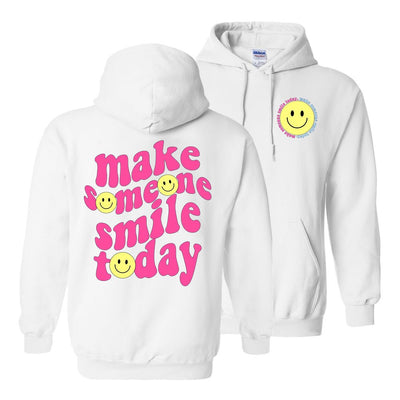 'Make Someone Smile Today' Front & Back Hoodie - United Monograms