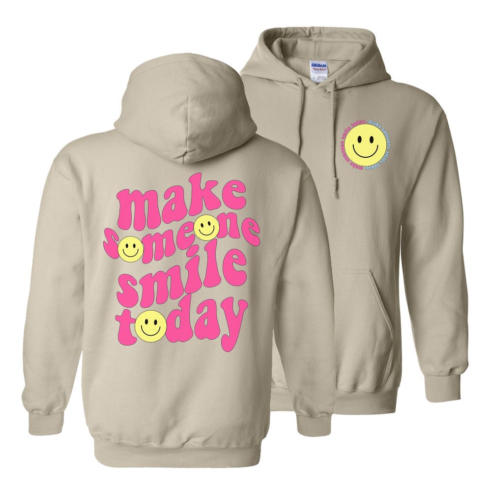 'Make Someone Smile Today' Front & Back Hoodie - United Monograms