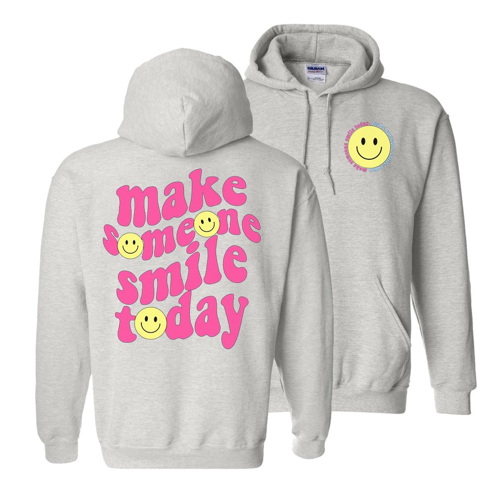 'Make Someone Smile Today' Front & Back Hoodie - United Monograms