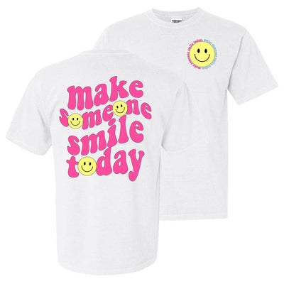 'Make Someone Smile Today' Front & Back T - Shirt - United Monograms