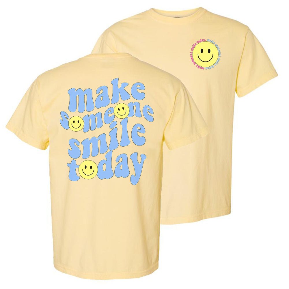 'Make Someone Smile Today' Front & Back T - Shirt - United Monograms