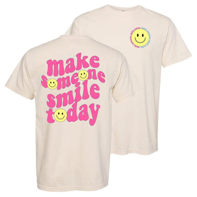 'Make Someone Smile Today' Front & Back T - Shirt - United Monograms