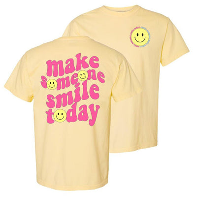 'Make Someone Smile Today' Front & Back T - Shirt - United Monograms