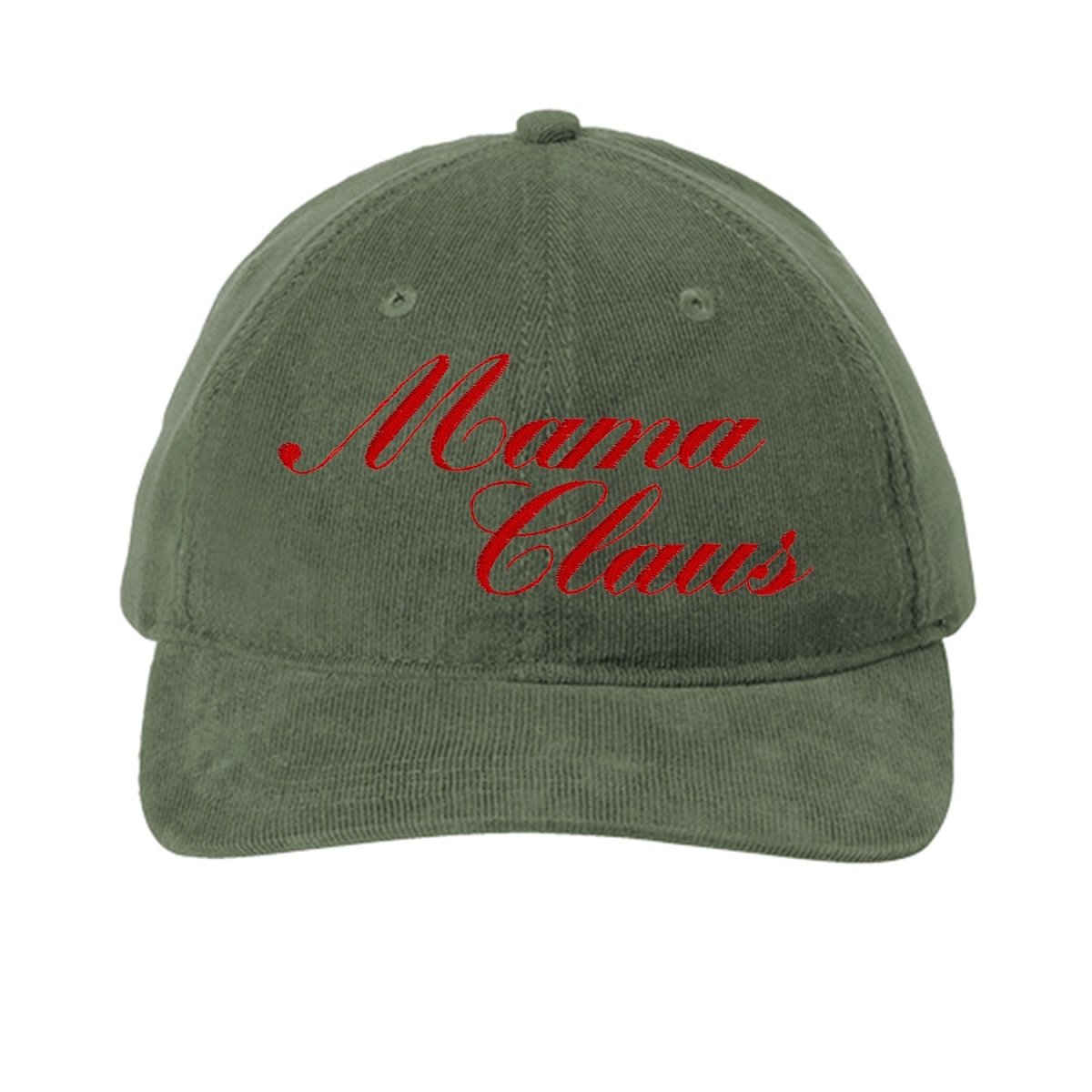 'Mama Claus' Corduroy Baseball Hat - United Monograms